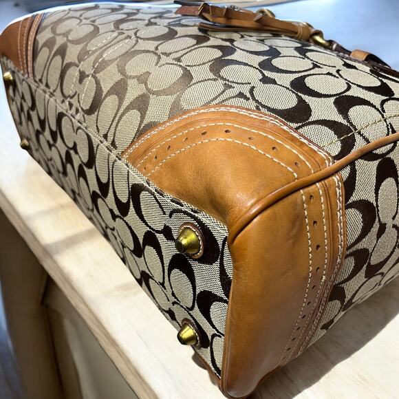 Y2K Coach 10508 Hampton Signature Satchel Bag & Wristlet - Picture 13 of 16